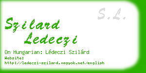 szilard ledeczi business card